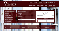 Desktop Screenshot of clarets-residential.com